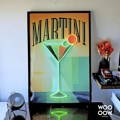 Quadro decorativo neon Martini