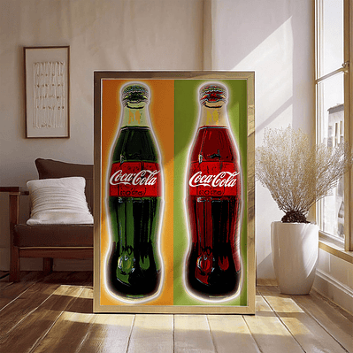 Quadro decorativo neon Coca Cola
