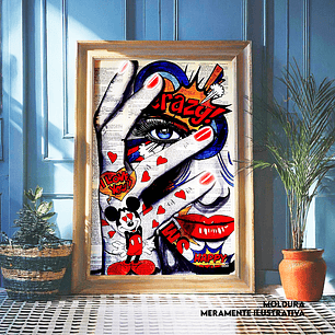 Quadro decorativo neon crazy