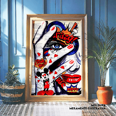 Quadro decorativo neon crazy