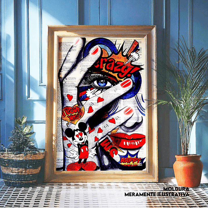 Quadro decorativo neon crazy 1