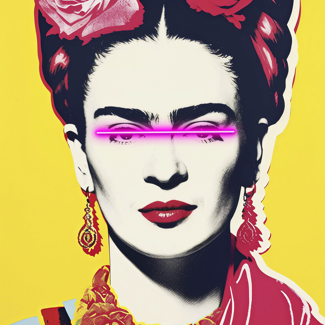 Quadro decorativo neon Frida Kahlo 2