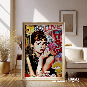 Quadro decorativo neon maggie simpson