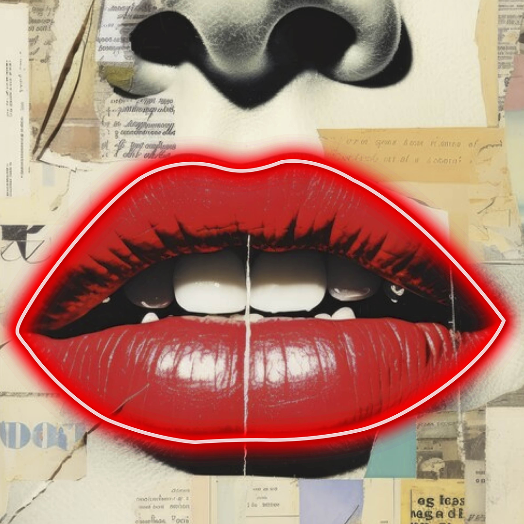 Quadro decorativo neon boca 2