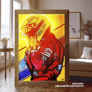 Quadro decorativo neon ayrton senna