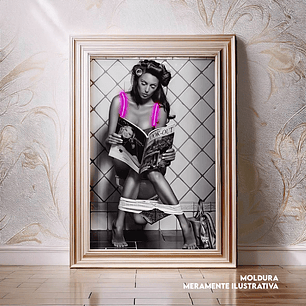 Quadro decorativo neon mulher alças