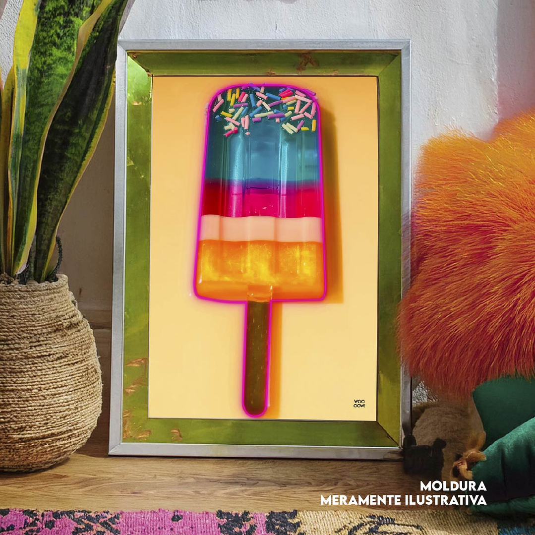 Quadro decorativo neon picolé 2 1