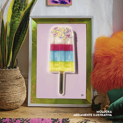 Quadro decorativo neon picolé 3