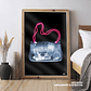 Quadro decorativo neon mala senhora - Thumbnail 1