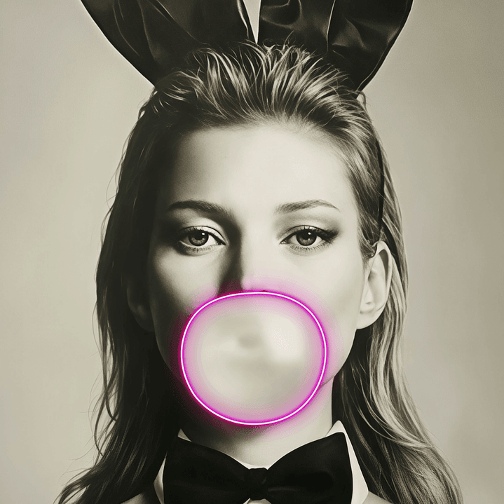 Quadro decorativo neon pin up girl balllon 2