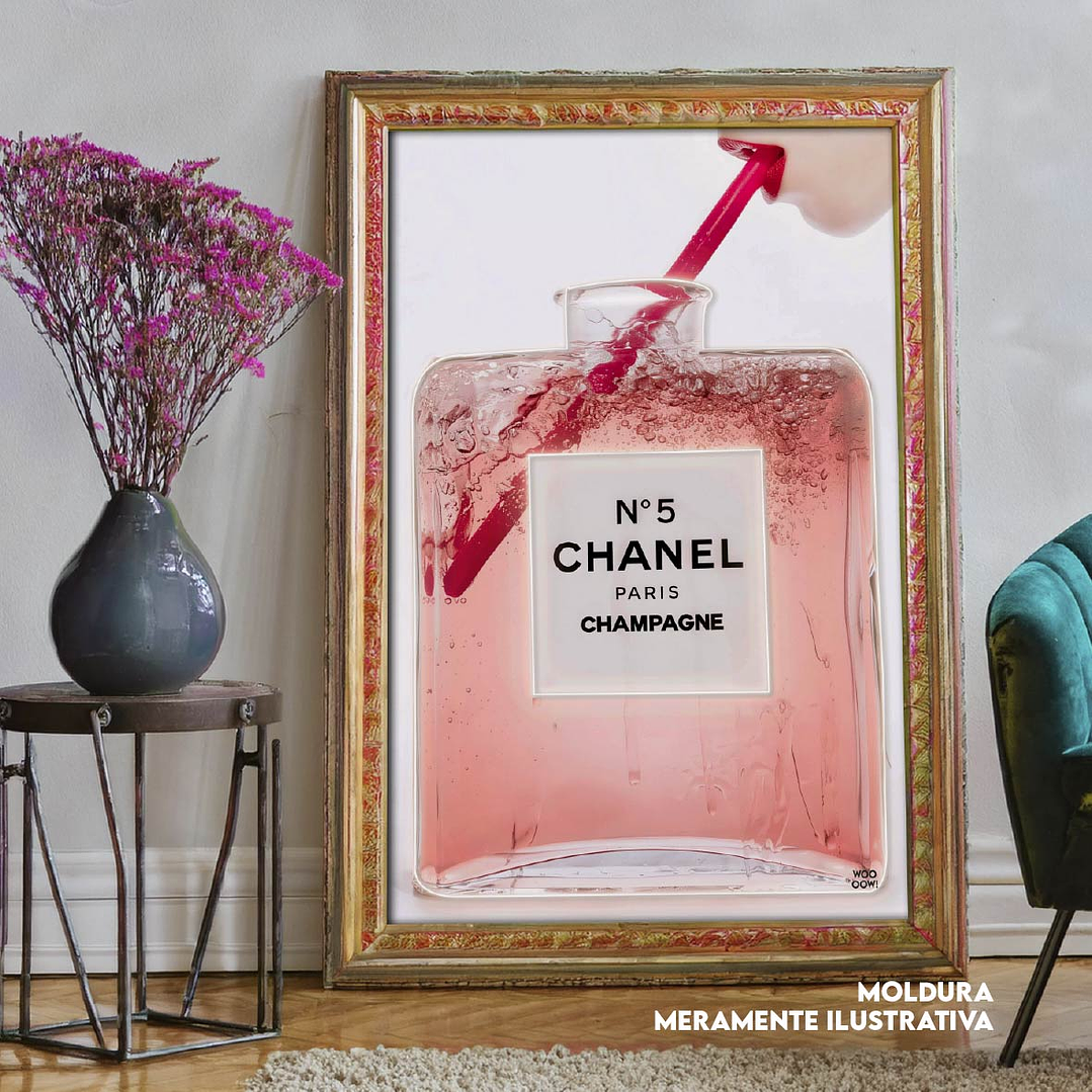 Quadro decorativo neon chanel nº5 1