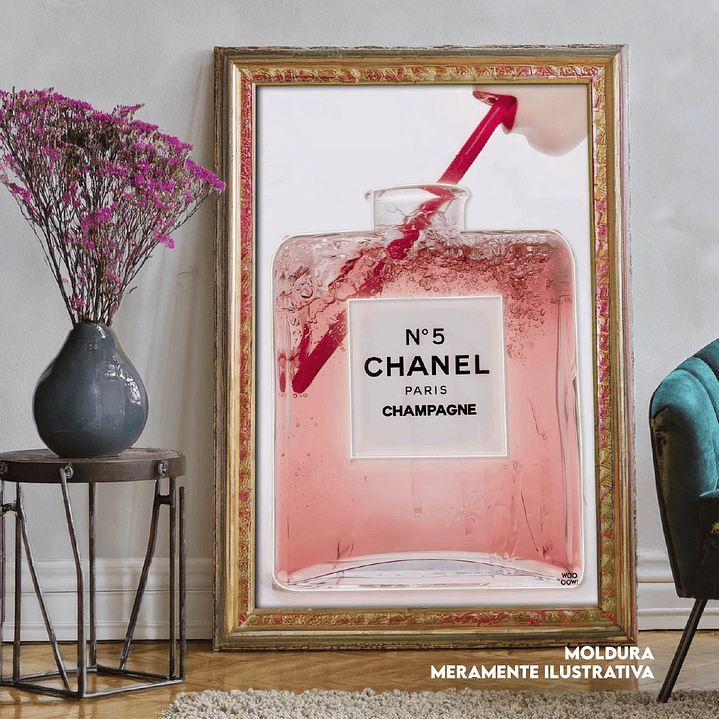Quadro decorativo neon chanel nº5 1