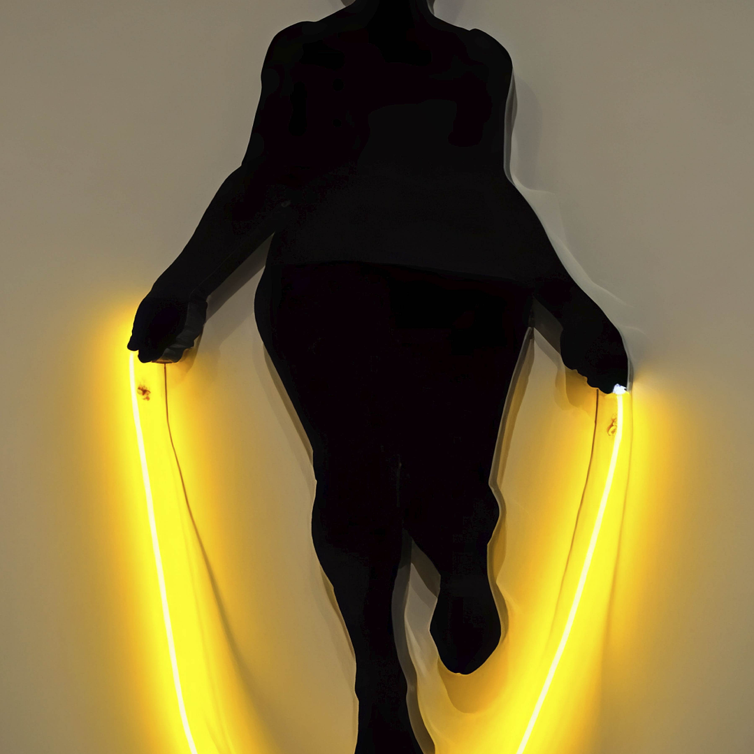 Quadro decorativo neon saltar à corda 2