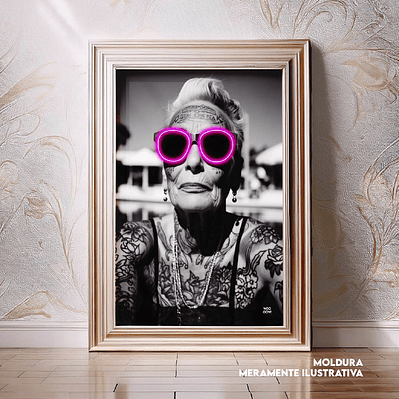 Quadro decorativo neon vintage women