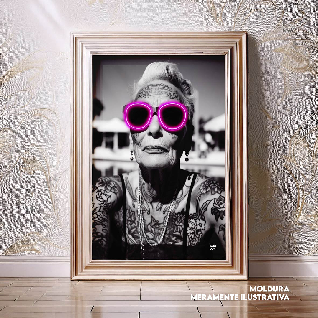 Quadro decorativo neon vintage women 1