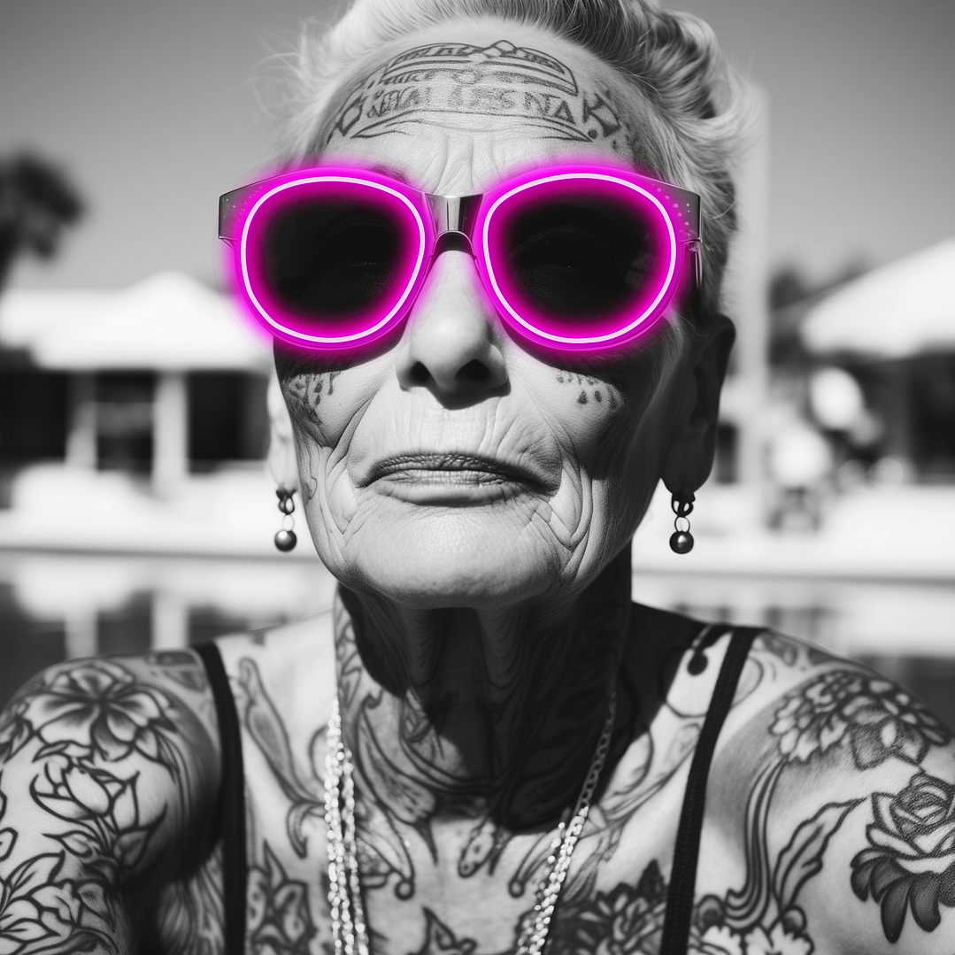 Quadro decorativo neon vintage women 2