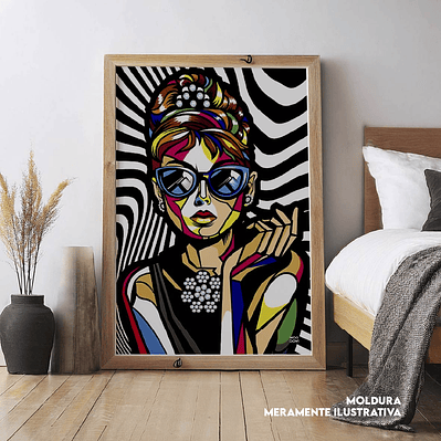 Quadro decorativo neon women vetror