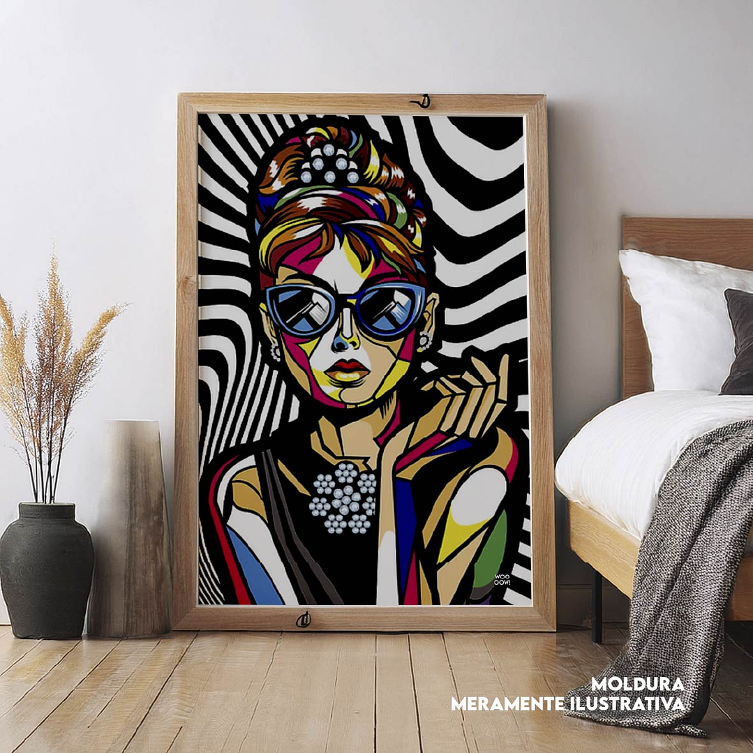 Quadro decorativo neon women vetror 1