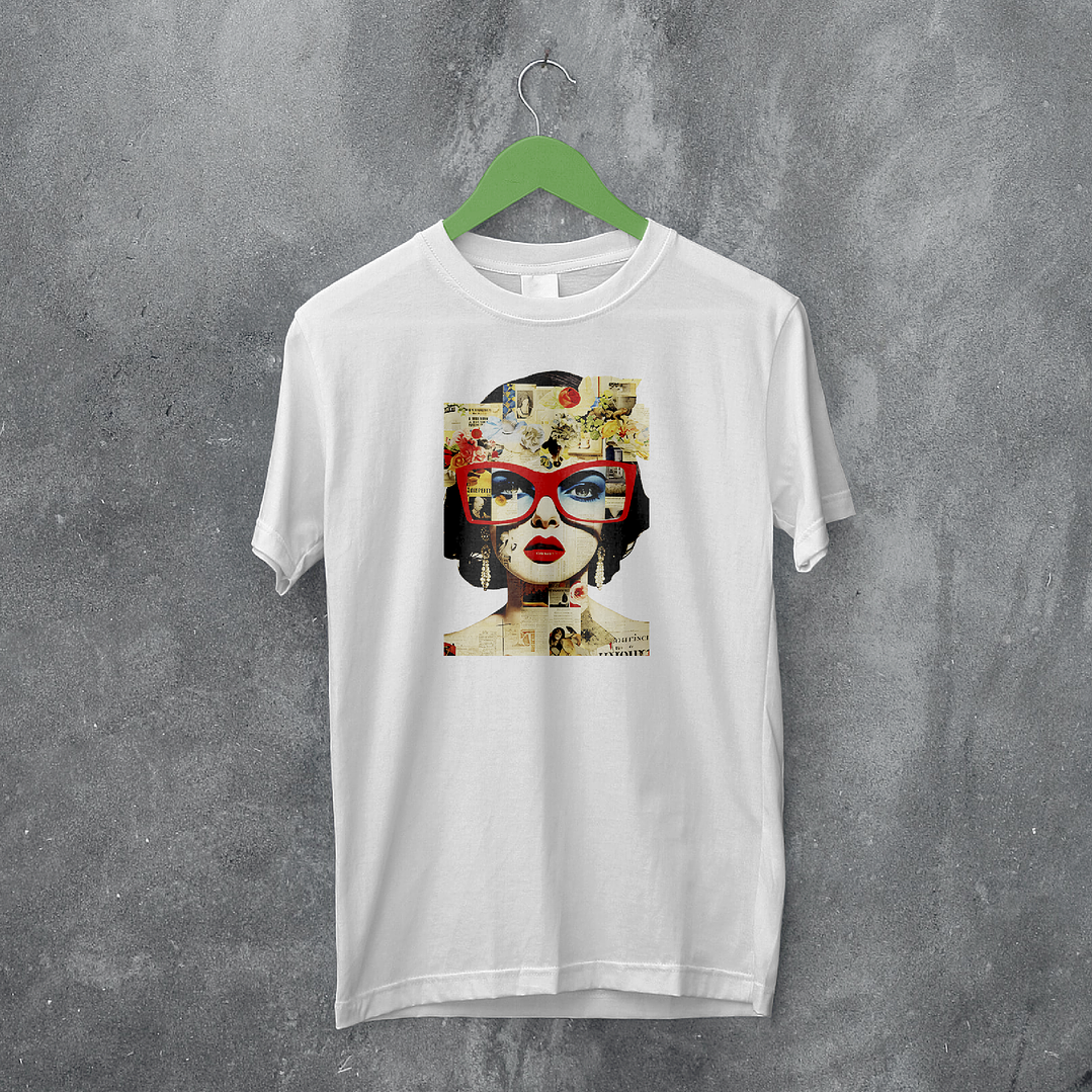 T-shirt woooow mulher óculos 1