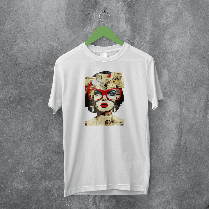 T-shirt woooow mulher óculos 1