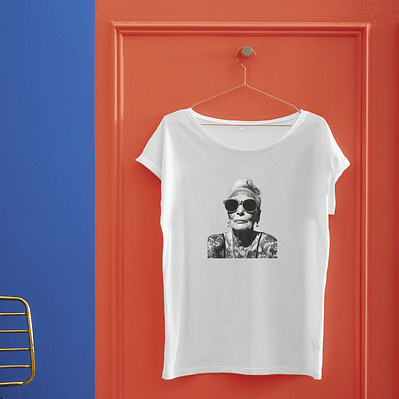 T-shirt woooow senhora rockabilly