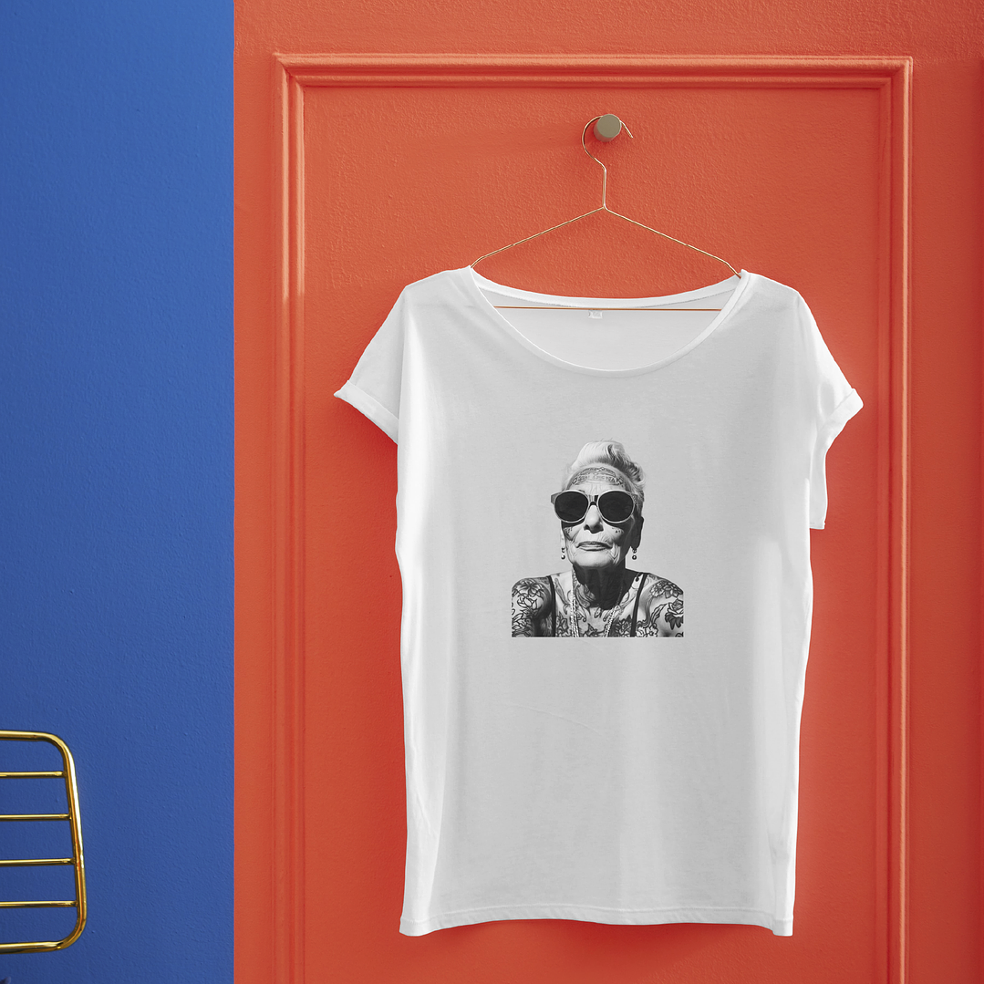 T-shirt woooow senhora rockabilly 1