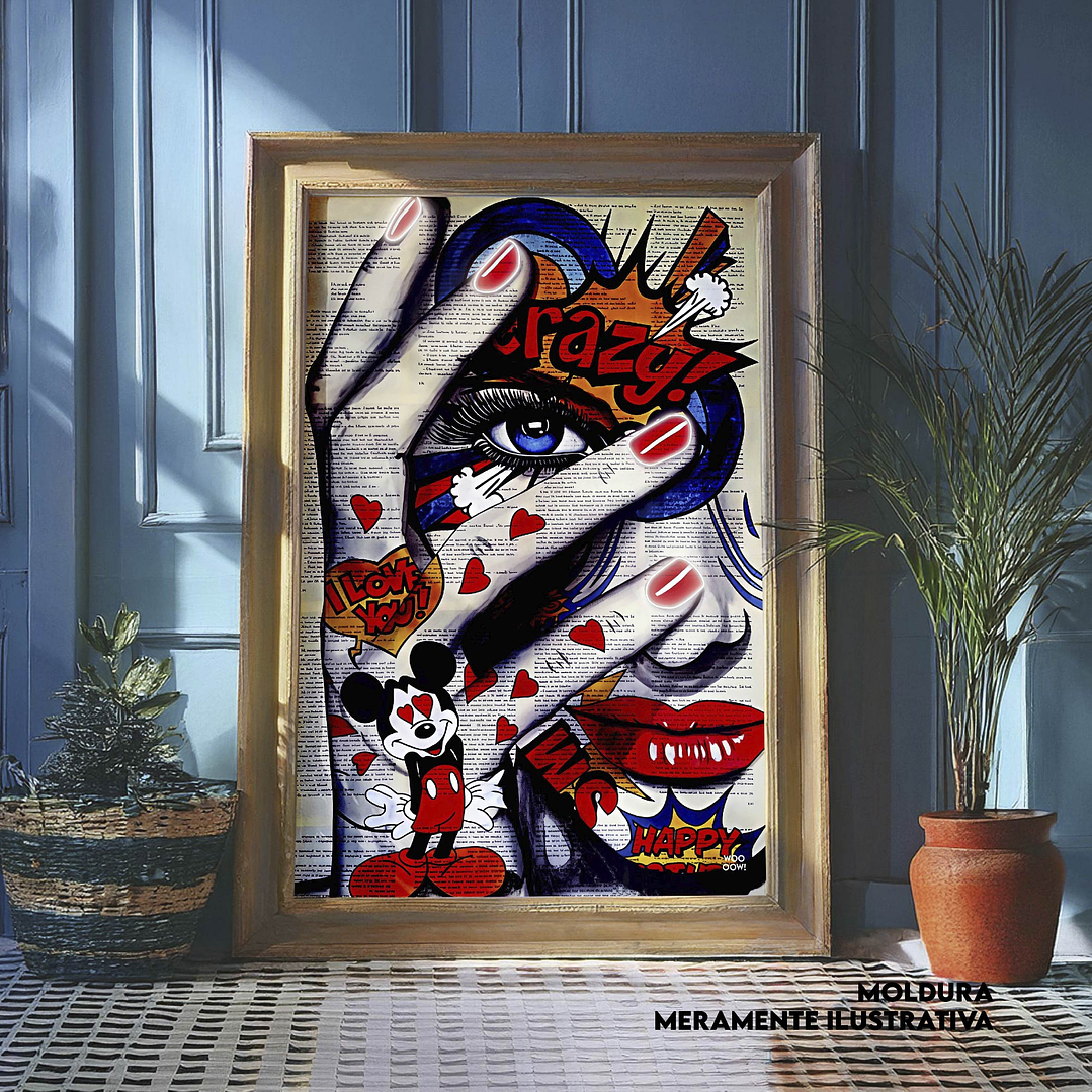 Quadro decorativo neon crazy 1