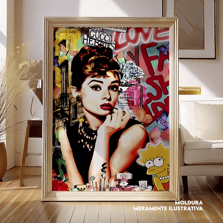 Quadro decorativo neon maggie simpson 1