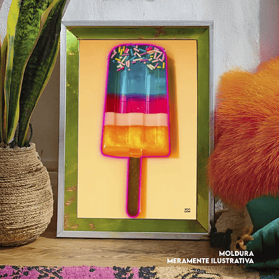 Quadro decorativo neon picolé 2