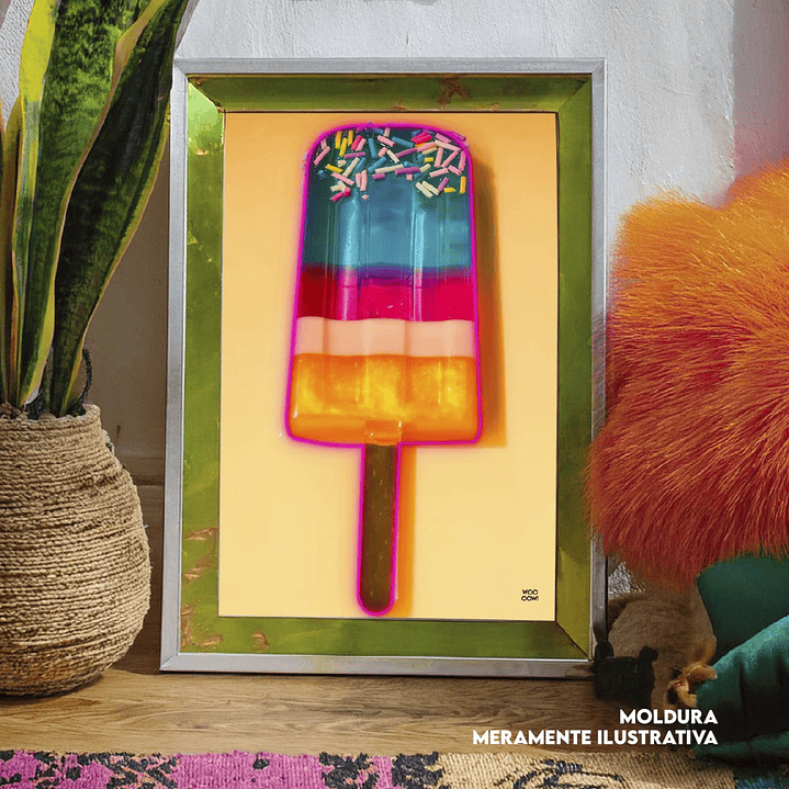 Quadro decorativo neon picolé 2 1