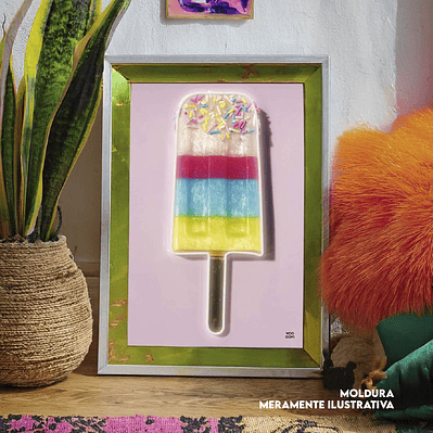 Quadro decorativo neon picolé 3