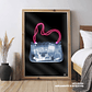 Quadro decorativo neon mala senhora - Thumbnail 1