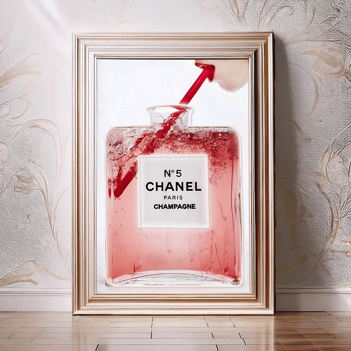 Quadro decorativo neon chanel nº5 1