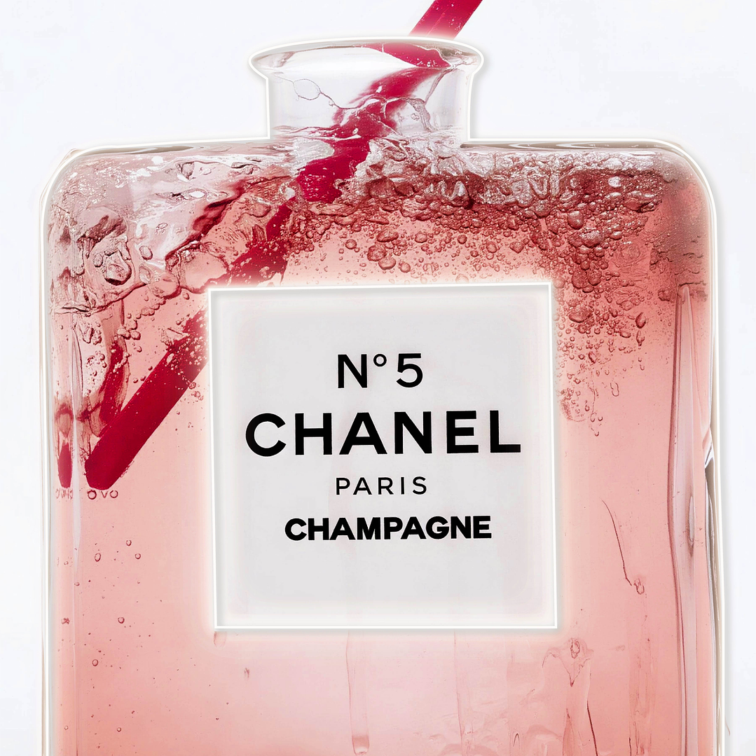 Quadro decorativo neon chanel nº5 2