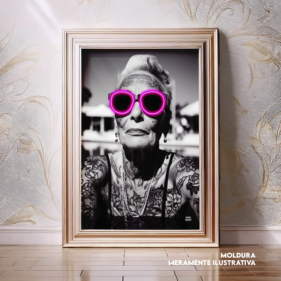 Quadro decorativo neon vintage women 1