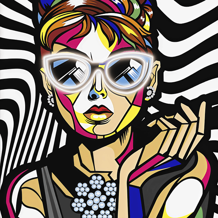 Quadro decorativo neon women vetor 2