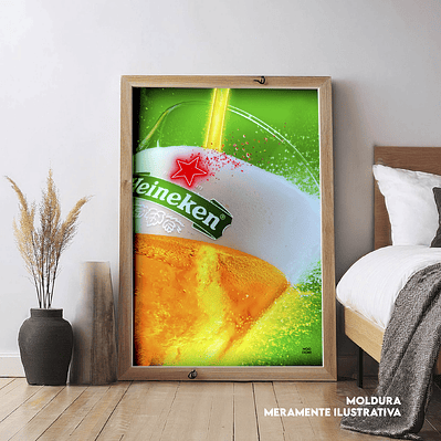 Quadro decorativo neon heineken