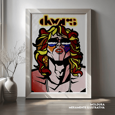 Quadro decorativo neon doors