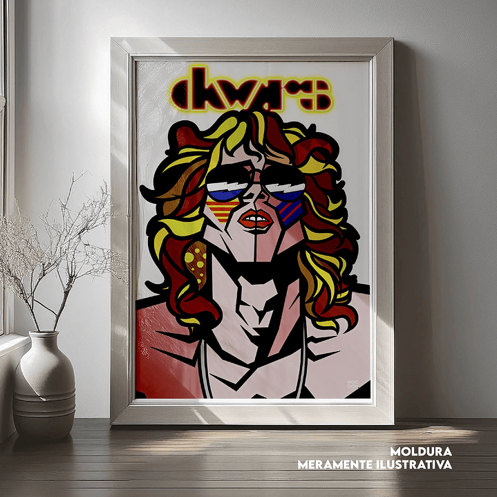 Quadro decorativo neon doors 1