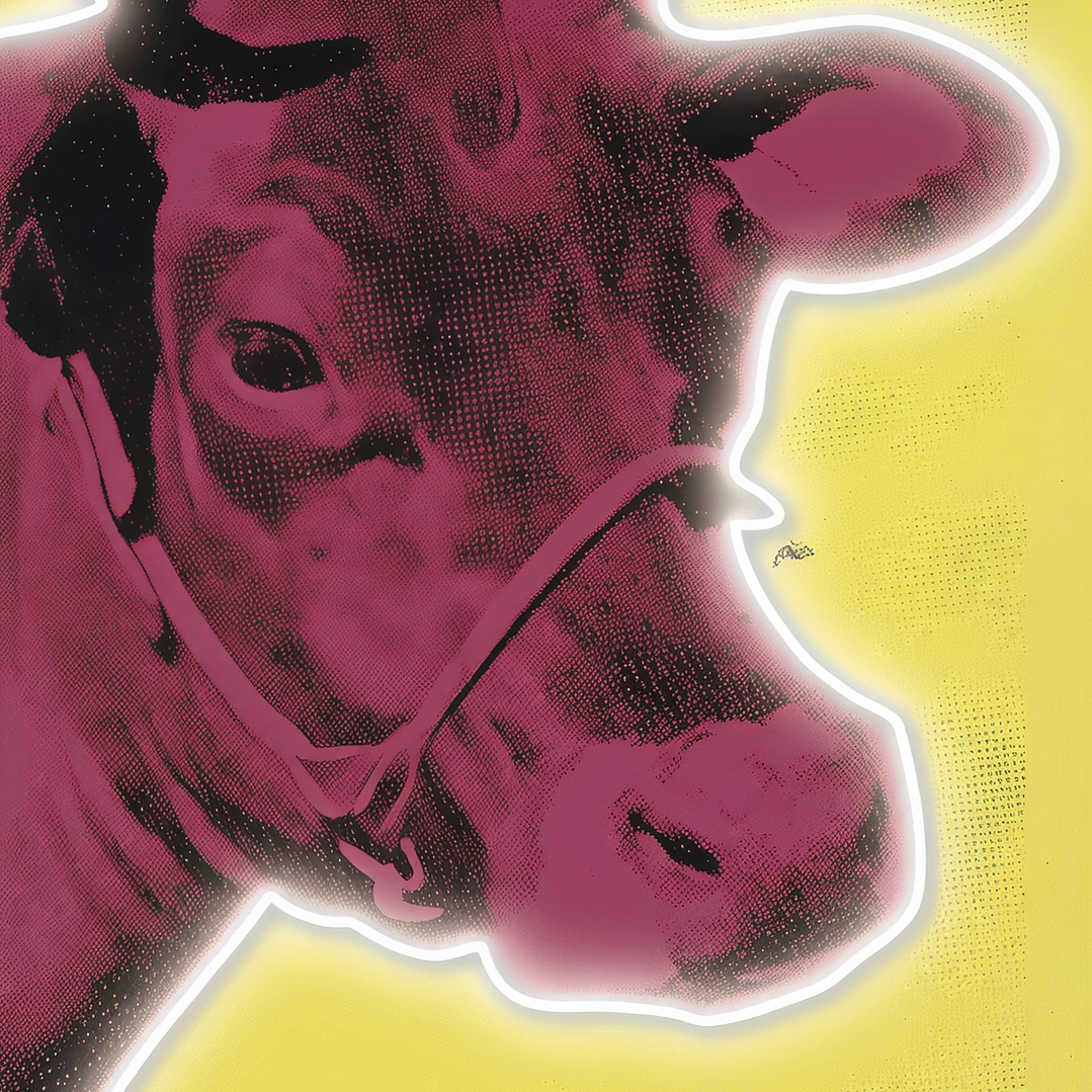 Quadro decorativo neon vaca 2