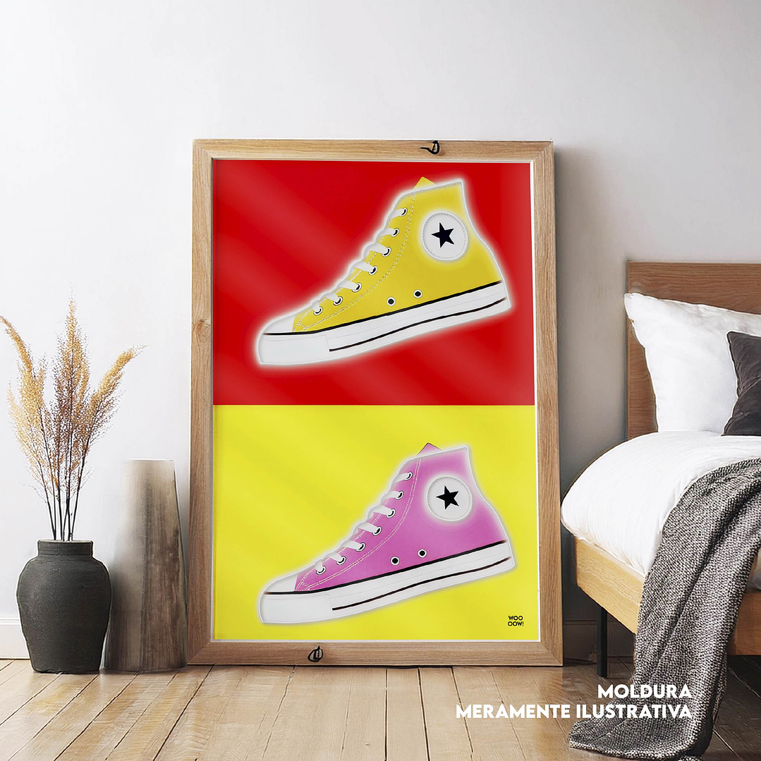 Quadro decorativo neon converse all star 1