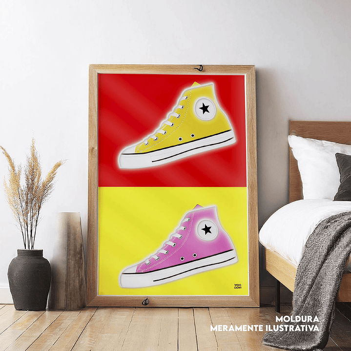 Quadro decorativo neon converse all star 1