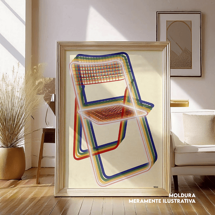 Quadro decorativo neon cadeira 1