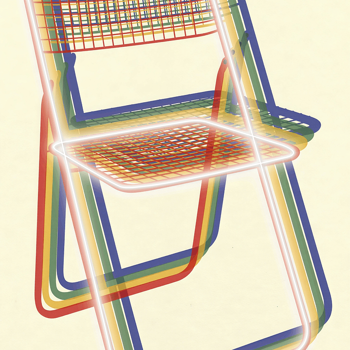 Quadro decorativo neon cadeira 2