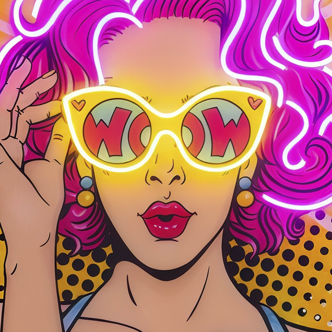 Quadro decorativo neon pop 2