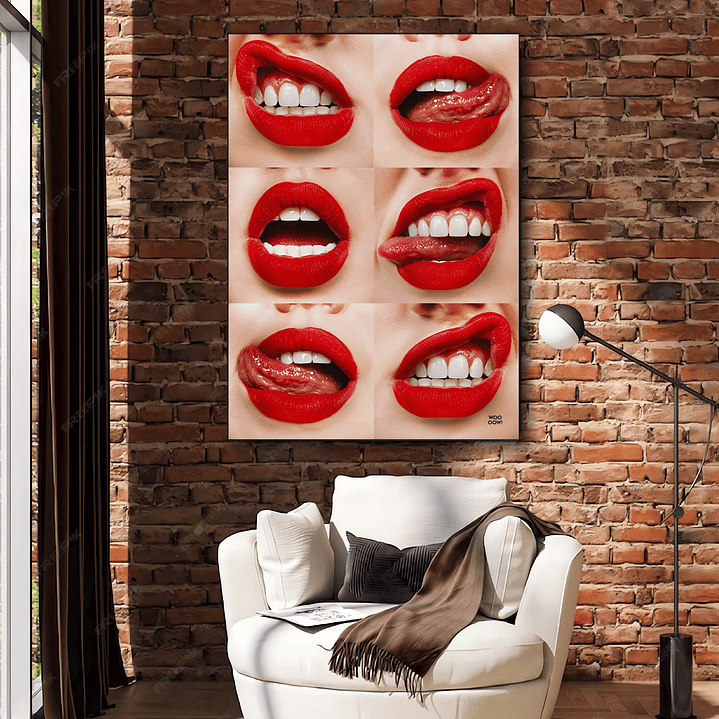 Placa decorativa sem neon boca 1