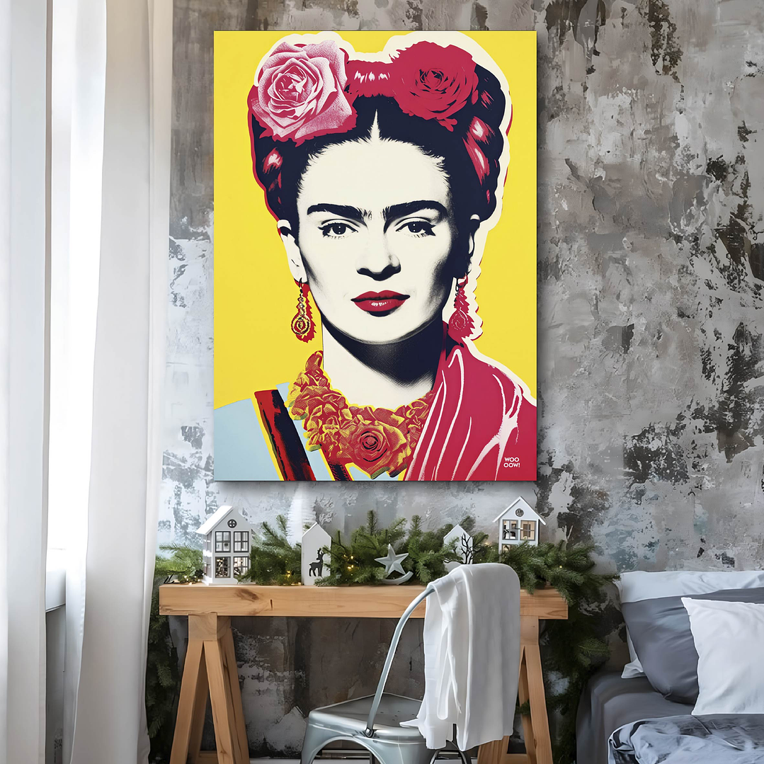 Placa decorativa sem neon Frida Kahlo 1