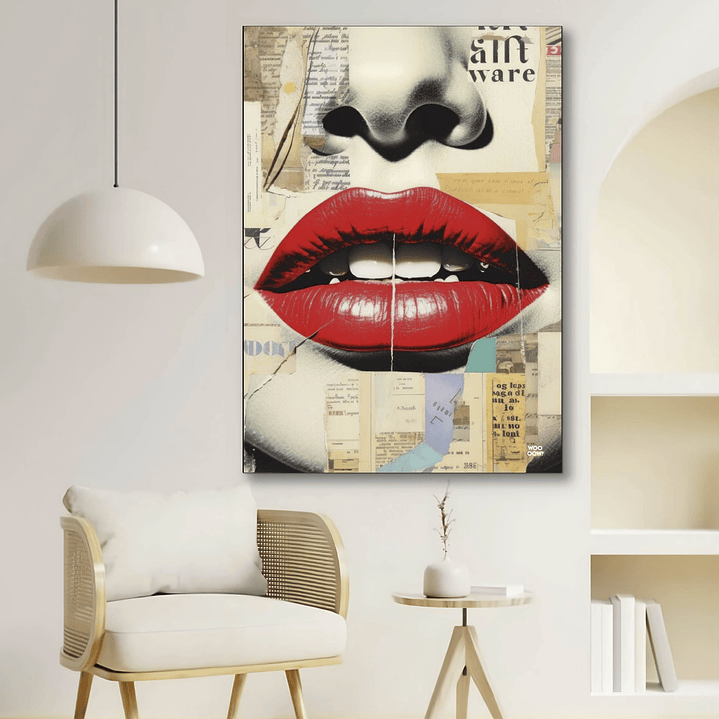 Placa decorativa sem neon lábios 1