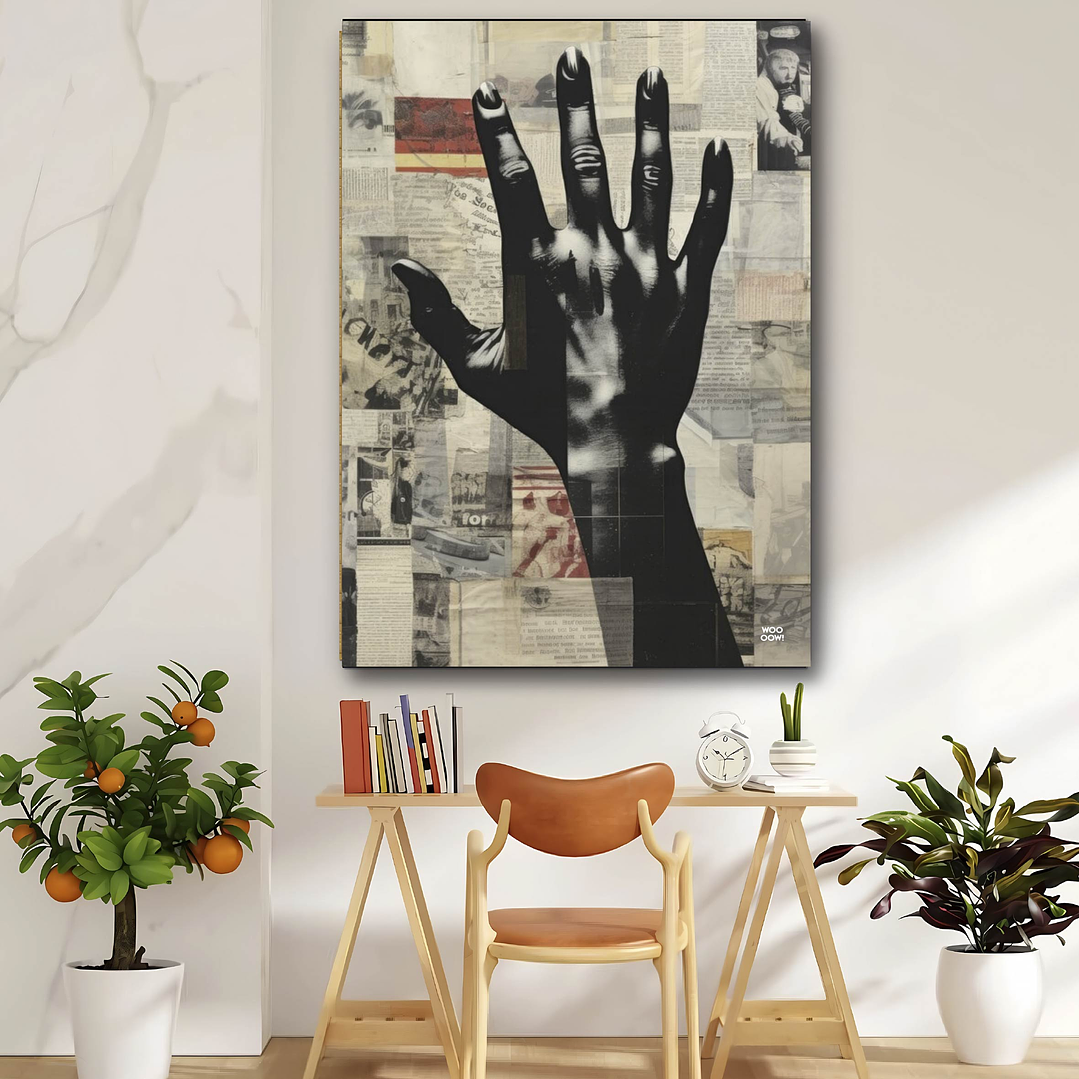 Placa decorativa sem neon mão 1