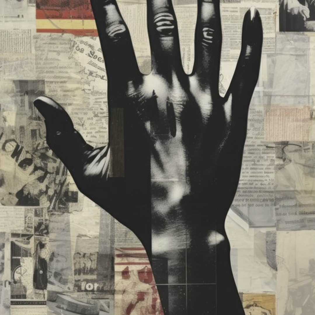 Placa decorativa sem neon mão 2